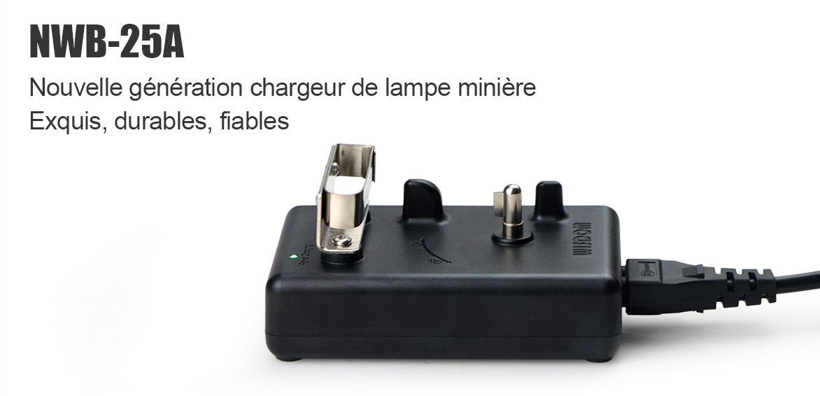 La WISDOM NWB-25A de chargeur pour pac lampe.