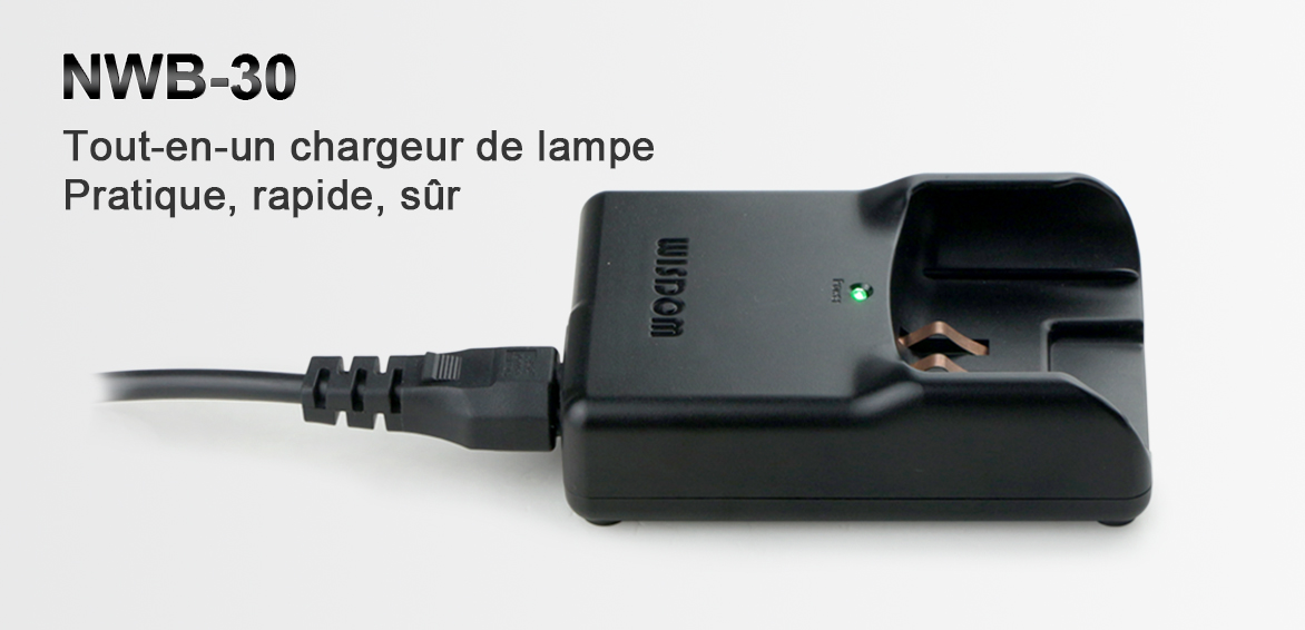 La WISDOM NWB-30 de chargeur pour pac lampe.